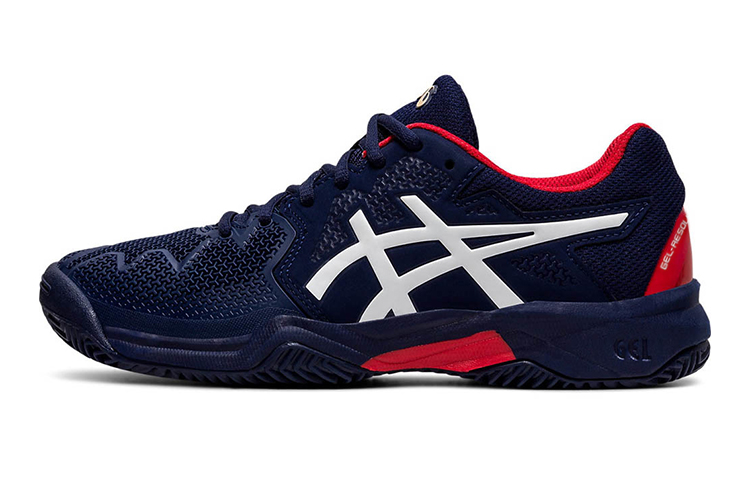 (Youth) ASICS Resolution 8 Clay Sneakers Blue 1044A019-400