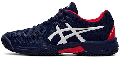 (Youth) ASICS Resolution 8 Clay Sneakers Blue 1044A019-400 (Youth) ASICS Resolution 8 Clay Sneakers Blue 1044A019-400