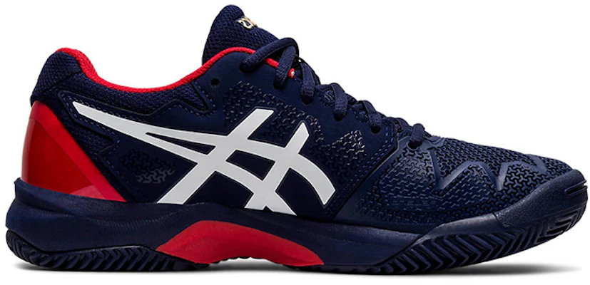 (JR) ASICS Resolution 8 Clay Sportschoenen Blauw 1044A019-400 Order (JR) ASICS Resolution 8 Clay Sportschoenen Blauw 1044A019-400