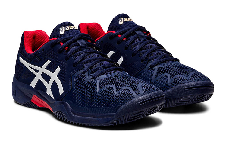 Lookbook (JR) ASICS Resolution 8 Clay Sportschoenen Blauw 1044A019-400