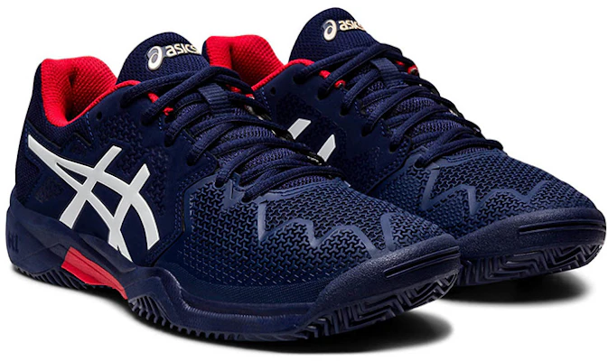 (JR) ASICS Resolution 8 Clay Sportschoenen Blauw 1044A019-400 Lookbook (JR) ASICS Resolution 8 Clay Sportschoenen Blauw 1044A019-400
