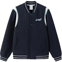 (Youth) ASICS Youth Classic Colorblock Baseball Jacket Navy Blue 333241053039-50 (Youth) ASICS Youth Classic Colorblock Baseball Jacket Navy Blue 333241053039-50