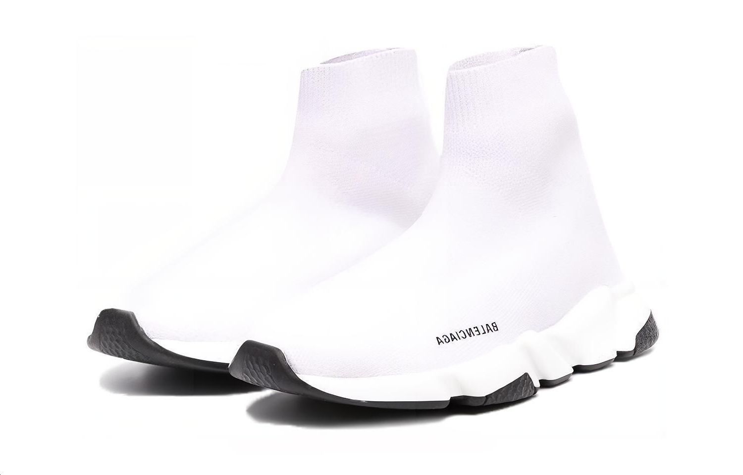 (Youth) Balenciaga Speed Sneaker 'White Black' 597425-W2DB2-9010