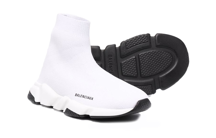 Shop (JR) Balenciaga Speed Sneaker ''Weiß Schwarz'' 597425-W2DB2-9010