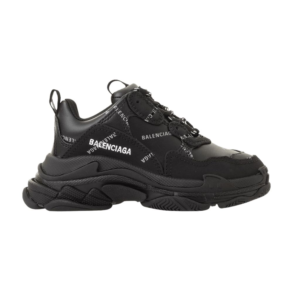 Buy (JR) Balenciaga Triple S Kasut 'Logo Seluruh - Hitam' 654251-W2FA9-1081