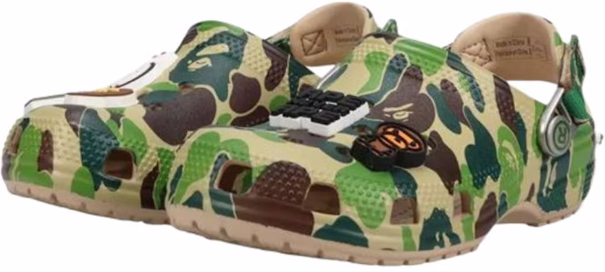 (JR) BAPE x Crocs Classic Clog 'ABC Camo - Hijau' 210285-212 Shop (JR) BAPE x Crocs Classic Clog 'ABC Camo - Hijau' 210285-212