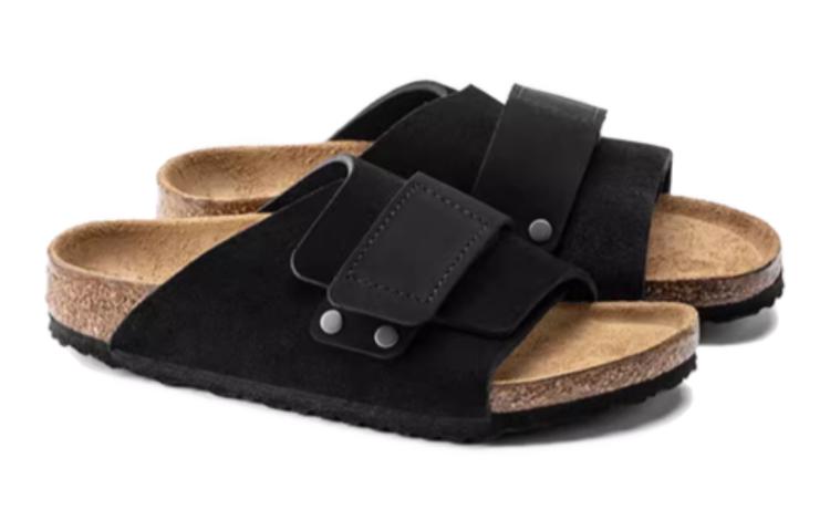 Lookbook (JR) 勃肯京都绒面革黑色拖鞋 1021731