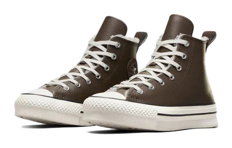 Shop 大童 Converse All Star EVA Lift 防滑耐磨 高筒 童鞋 板鞋 棕色