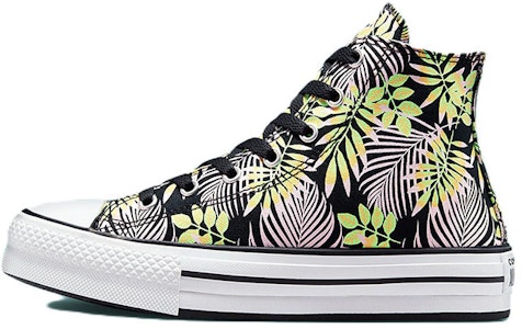 (JR) 匡威Chuck Taylor All Star EVA增高高帮鞋'黑白绿色叶子印花' A01201C Buy (JR) 匡威Chuck Taylor All Star EVA增高高帮鞋'黑白绿色叶子印花' A01201C