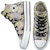 (JR) Converse Chuck Taylor All Star EVA Lift Tinggi 'Hitam Putih Cetakan Daun Hijau' A01201C