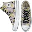 Shop (JR) Converse Chuck Taylor All Star EVA Lift Tinggi 'Hitam Putih Cetakan Daun Hijau' A01201C