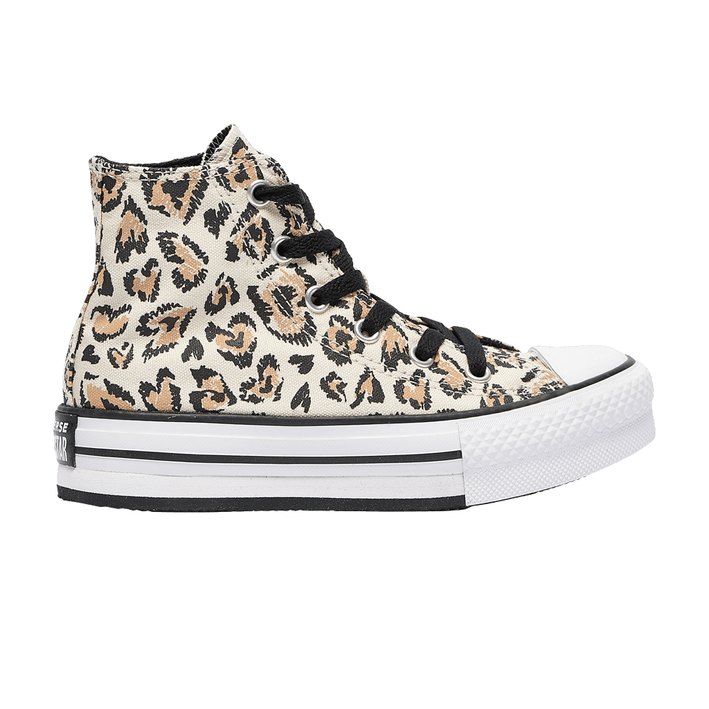 (Youth) Converse Chuck Taylor All Star EVA Lift Platform High 'Leopard' 671604F