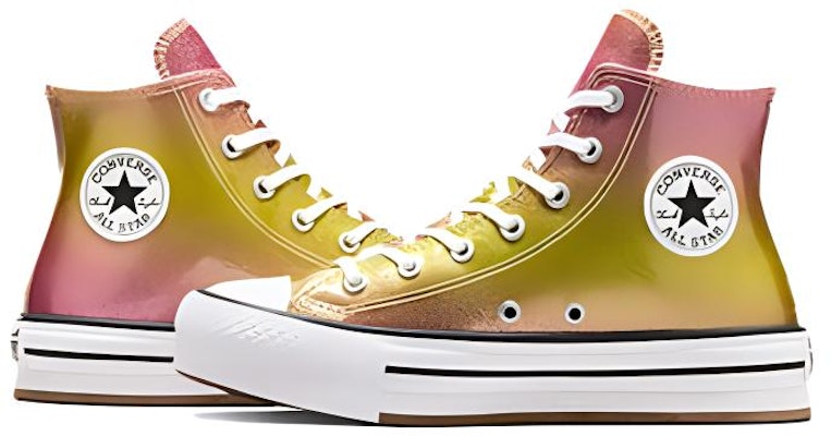 (Youth) Converse Chuck Taylor All Star EVA Lift Platform High 'Citrus Glitz' A07404C Shop (Youth) Converse Chuck Taylor All Star EVA Lift Platform High 'Citrus Glitz' A07404C