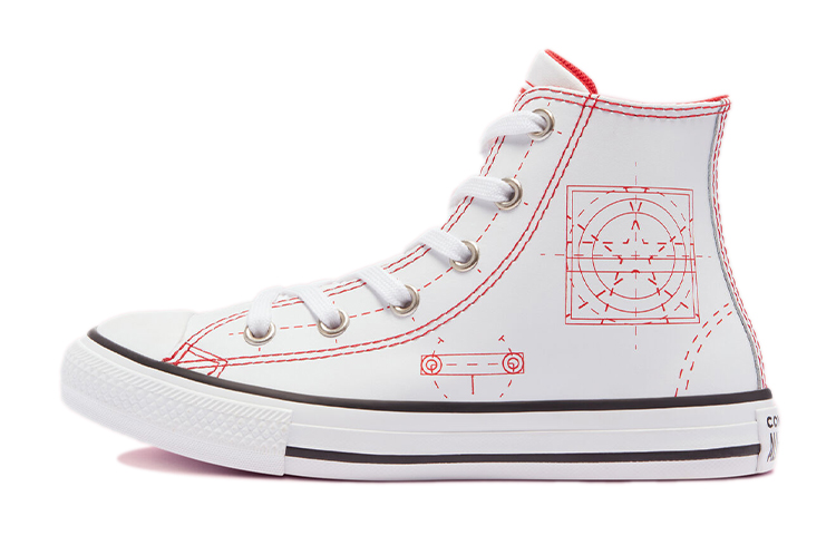 (Youth) Converse Chuck Taylor All Star High-Top 'White China Red'
