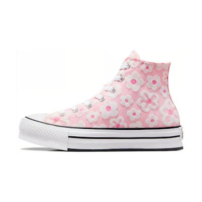 (Youth) Converse Chuck Taylor All Star Lift Platform High 'Floral Embroidery - Donut Glaze'