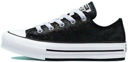 (Youth) Converse Chuck Taylor All Star Lift Platform Iridescent Leather 'Black White' 671518C (Youth) Converse Chuck Taylor All Star Lift Platform Iridescent Leather 'Black White' 671518C