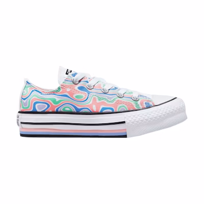 (Youth) Converse Chuck Taylor All Star Lift Platform Low 'Color Swirl'