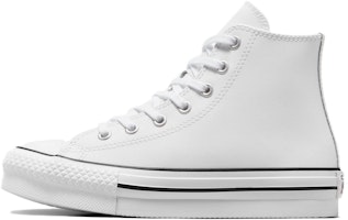 (Preschool) Converse Chuck Taylor All Star Lift Platform Leather High 'White Natural Ivory' A01016C (Preschool) Converse Chuck Taylor All Star Lift Platform Leather High 'White Natural Ivory' A01016C