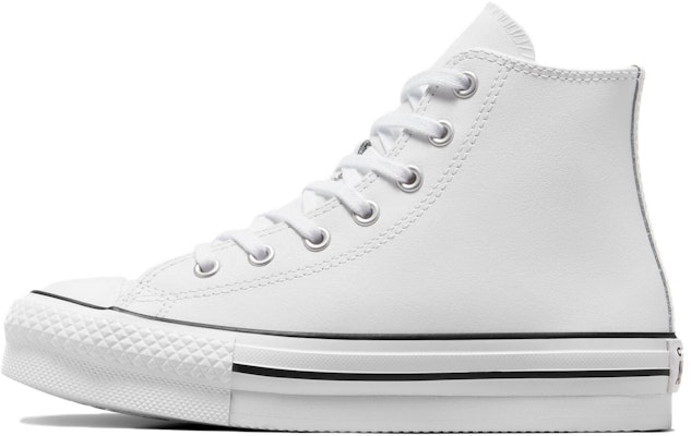 (Preschool) Converse Chuck Taylor All Star Lift Platform Leather High 'White Natural Ivory' A01016C Buy (Preschool) Converse Chuck Taylor All Star Lift Platform Leather High 'White Natural Ivory' A01016C