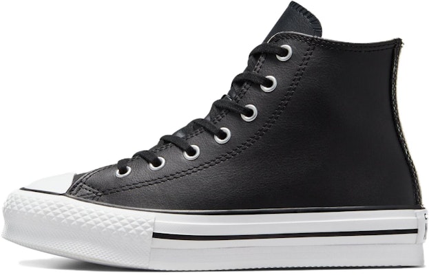 (Youth) Converse Chuck Taylor All Star Lift Platform Leather High 'Black Natural Ivory' A01015C Buy (Youth) Converse Chuck Taylor All Star Lift Platform Leather High 'Black Natural Ivory' A01015C