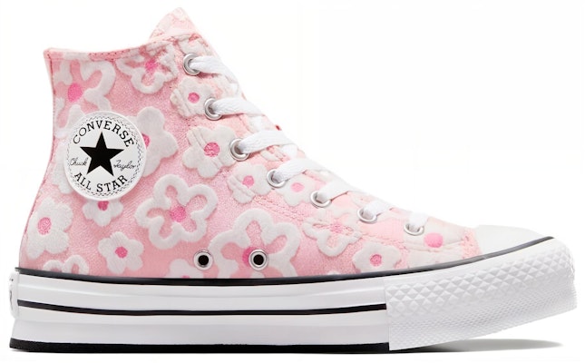 Converse 花朵刺繡 防滑耐磨 高筒 帆布鞋 女款 粉紅色 Order Converse 花朵刺繡 防滑耐磨 高筒 帆布鞋 女款 粉紅色