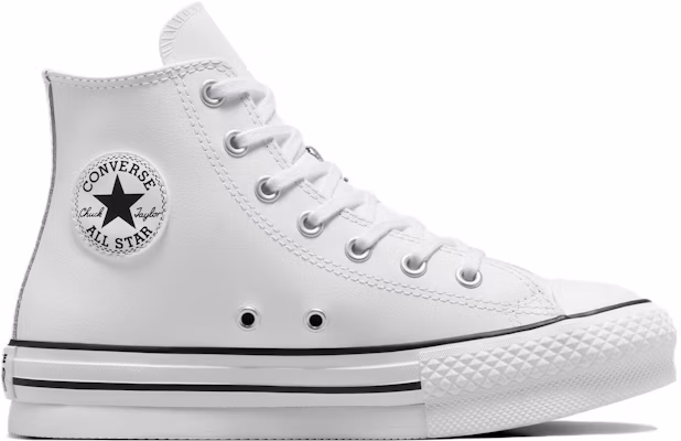 (Preschool) Converse Chuck Taylor All Star Lift Platform Leather High 'White Natural Ivory' A01016C Order (Preschool) Converse Chuck Taylor All Star Lift Platform Leather High 'White Natural Ivory' A01016C