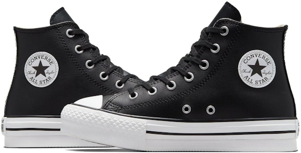 (JR) 匡威Chuck Taylor All Star增高厚底皮革高帮"黑色天然象牙" A01015C Lookbook (JR) 匡威Chuck Taylor All Star增高厚底皮革高帮"黑色天然象牙" A01015C