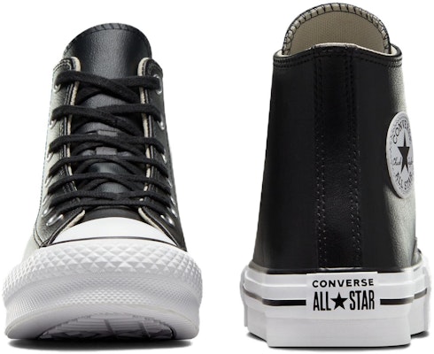 (Youth) Converse Chuck Taylor All Star Lift Platform Leather High 'Black Natural Ivory' A01015C Shop (Youth) Converse Chuck Taylor All Star Lift Platform Leather High 'Black Natural Ivory' A01015C