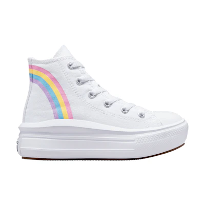(Youth) Converse Chuck Taylor All Star Move Platform High 'Rainbow Cloud'