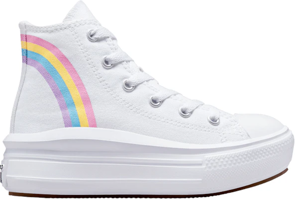 (Youth) Converse Chuck Taylor All Star Move Platform High 'Rainbow Cloud' A04345F Buy (Youth) Converse Chuck Taylor All Star Move Platform High 'Rainbow Cloud' A04345F