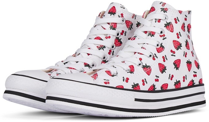 (Preschool) Converse Chuck Taylor All Star Platform Eva High 'White Red' 668016C Lookbook (Preschool) Converse Chuck Taylor All Star Platform Eva High 'White Red' 668016C