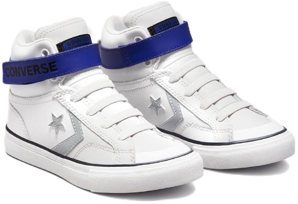 (Preschool) Converse Pro Blaze Strap K 'White Blue Silver' 672123C Lookbook (Preschool) Converse Pro Blaze Strap K 'White Blue Silver' 672123C