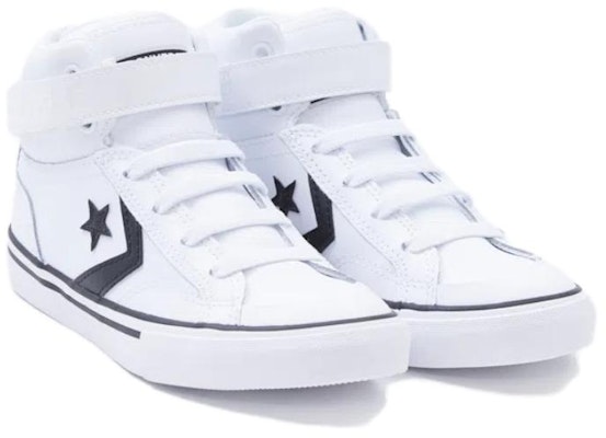(Youth) Converse Pro Blaze Strap Leather High 'White Black' A01073C Lookbook (Youth) Converse Pro Blaze Strap Leather High 'White Black' A01073C