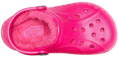Lookbook 兒童 Crocs 卡駱馳 Bayaband 舒適保暖棉涼鞋 粉