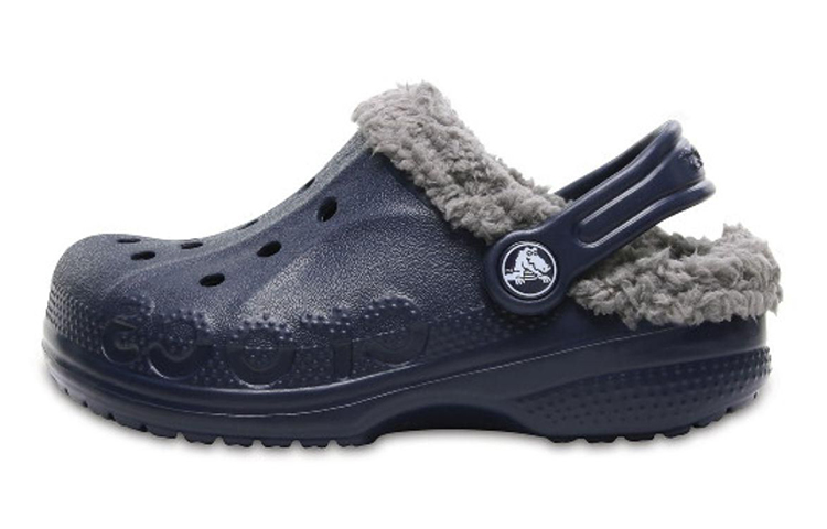 (Youth) Crocs Baya Lined Clogs 'Navy Grey' 11745-46U