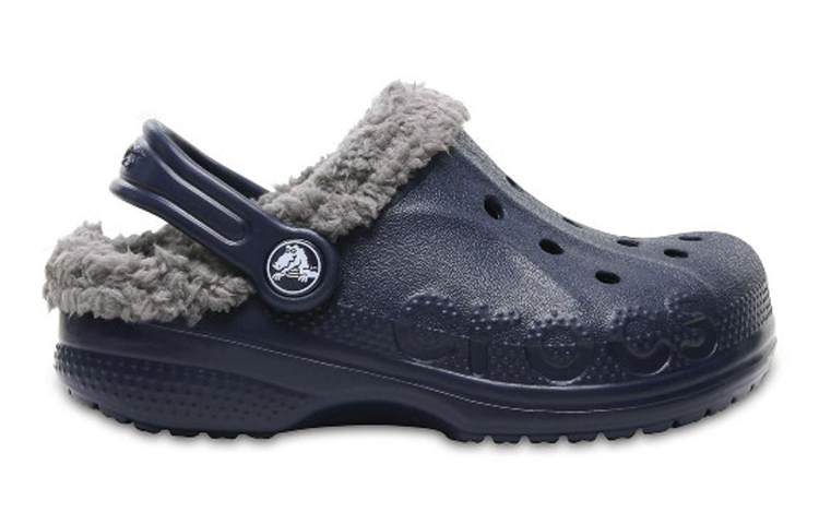 Order (Youth) Crocs Baya Lined Clogs 'Navy Grey' 11745-46U