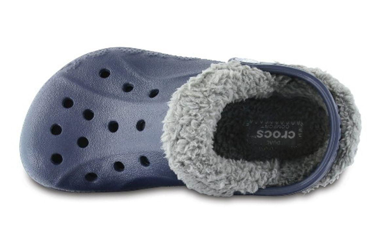 Lookbook (Youth) Crocs Baya Lined Clogs 'Navy Grey' 11745-46U