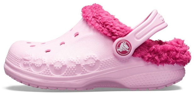 (JR) Crocs 粉色玫瑰绒里拖鞋 11745-6CZ Buy (JR) Crocs 粉色玫瑰绒里拖鞋 11745-6CZ