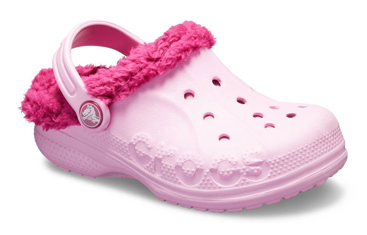 Shop (Youth) Crocs Baya Lined Clogs 'Pink Rose' 11745-6CZ