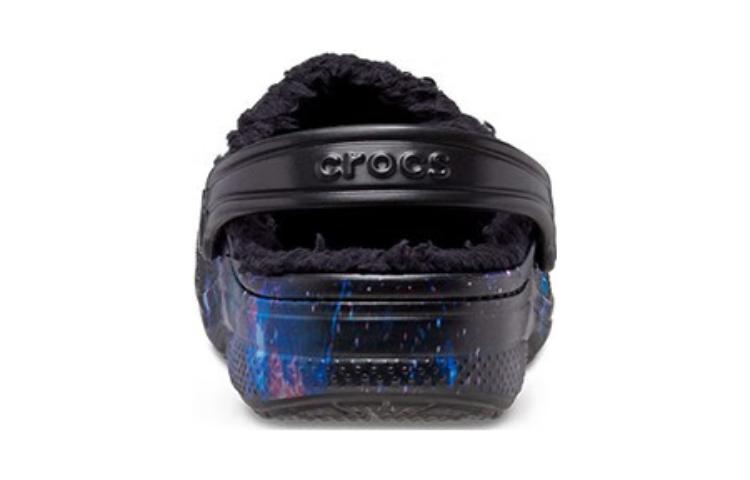 Purchase (JR) Crocs Baya 内衬毛绒星系拖鞋 '黑色多彩' 207654-0C4