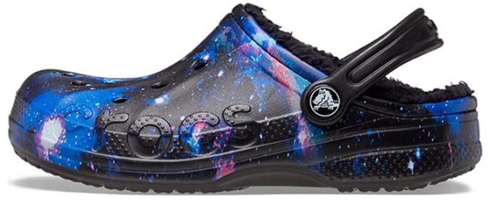 (Youth) Crocs Baya Lined Fuzzy-Strap Galaxy Clogs 'Black Multi' 207654-0C4 Buy (Youth) Crocs Baya Lined Fuzzy-Strap Galaxy Clogs 'Black Multi' 207654-0C4