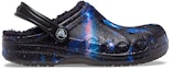 Order (Youth) Crocs Baya Lined Fuzzy-Strap Galaxy Clogs 'Black Multi' 207654-0C4