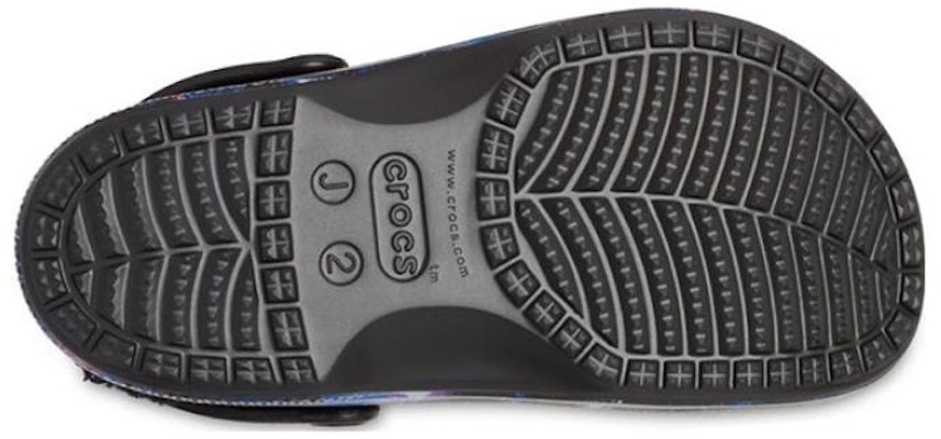 (Youth) Crocs Baya Lined Fuzzy-Strap Galaxy Clogs 'Black Multi' 207654-0C4 Details for (Youth) Crocs Baya Lined Fuzzy-Strap Galaxy Clogs 'Black Multi' 207654-0C4