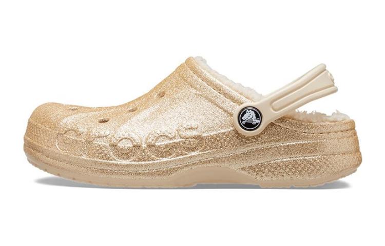 (Youth) Crocs Baya Lined Glitter Clogs 'Gold' 207656-11S