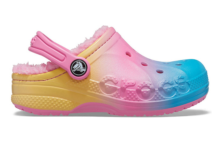 Order (JR) Crocs Baya 印花衬里拖鞋 '粉红柠檬多色' 205888-6SO