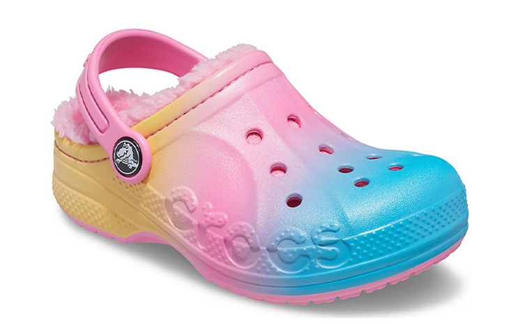 Shop (JR) Crocs Baya 印花衬里拖鞋 '粉红柠檬多色' 205888-6SO