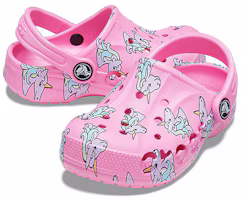 Shop (JR) Crocs Baya Saisonale Bedruckte Clogs ''Rosa Weiß'' 206180-669