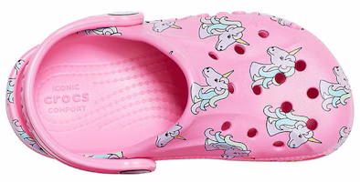 Purchase (JR) Crocs Baya Saisonale Bedruckte Clogs ''Rosa Weiß'' 206180-669