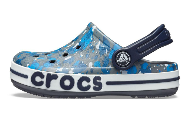 (Youth) Crocs Bayaband Printed Clogs 'Blue Grey' 205810-025