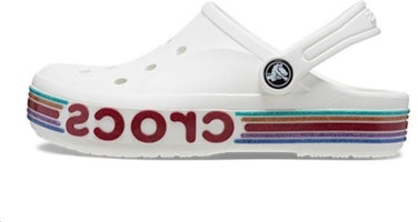 (Youth) Crocs Bayaband Rainbow Glitter Clogs 'White Red' 209731-100 (Youth) Crocs Bayaband Rainbow Glitter Clogs 'White Red' 209731-100